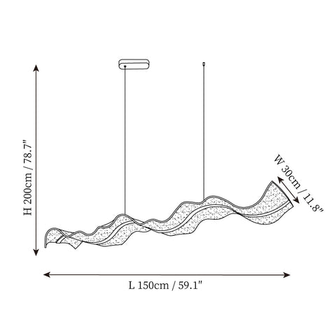 Lustre Ocean Wave — Desenhos técnicos 3