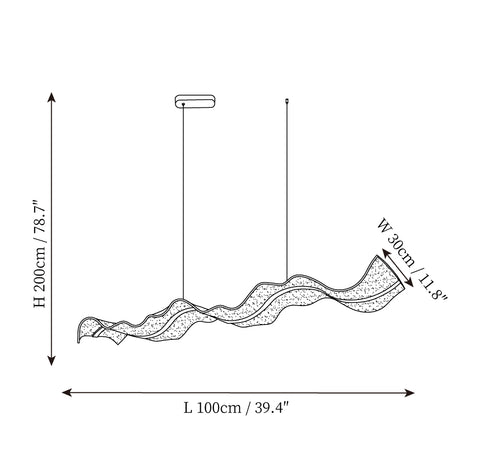 Lustre Ocean Wave — Desenhos técnicos 1
