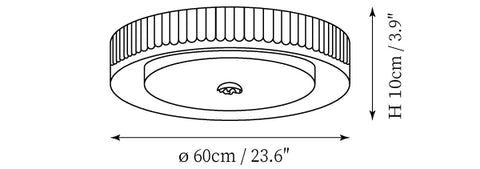 Plafoniera Okanin — Disegni dimensionali 1