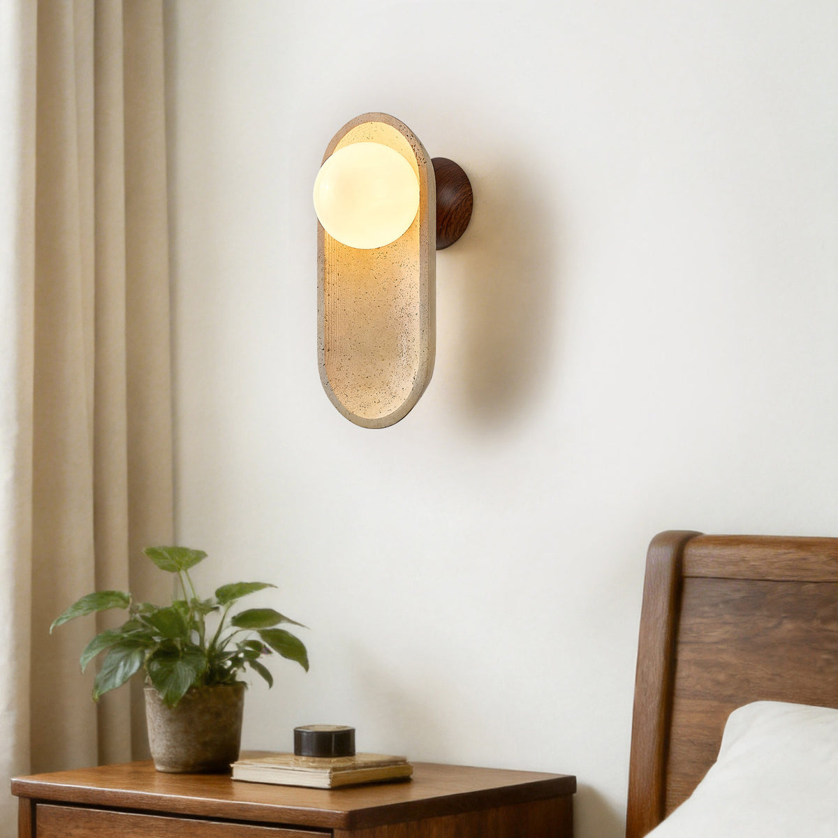 Orville Travertine Wall Lamp – detail 2