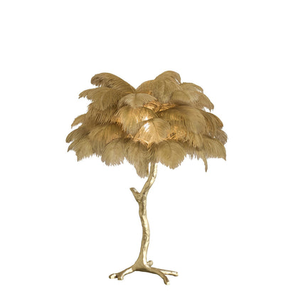 Ostrich Feather Table Lamp