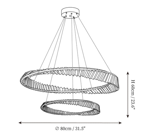 ∅ 31.5″ x H 23.6″ / Dia 80cm x H 60cm