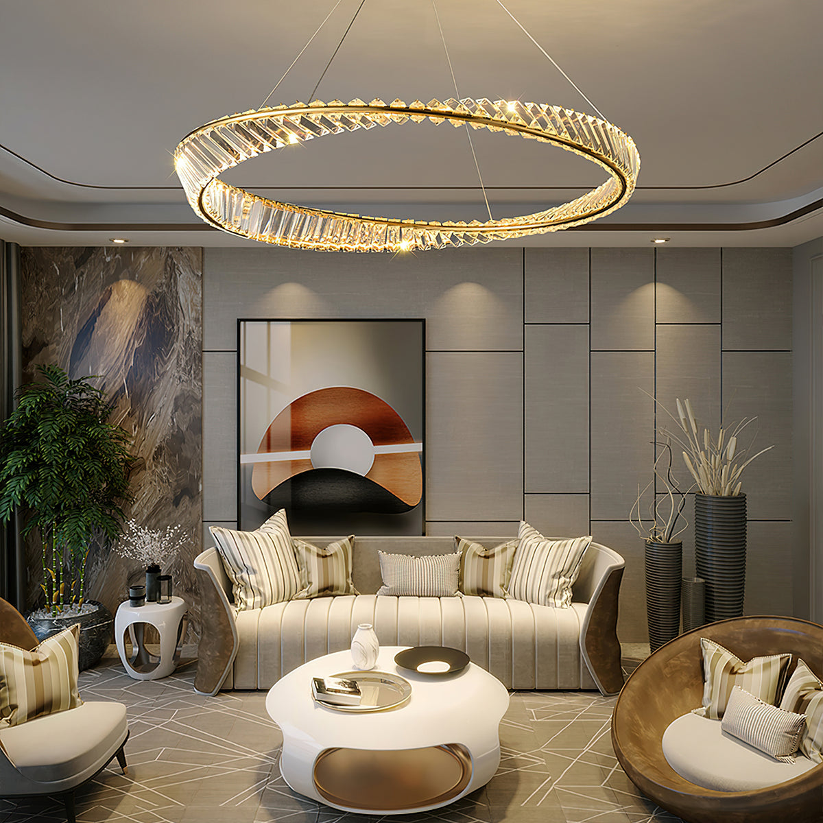 Ous Crystal Ring Chandelier – detail 2