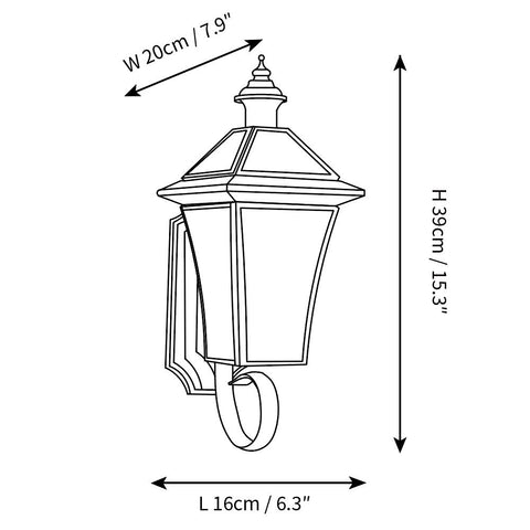L 6,3″ x L 7,9″ x H 15,3″ / L 16cm x L 20cm x H 39cm