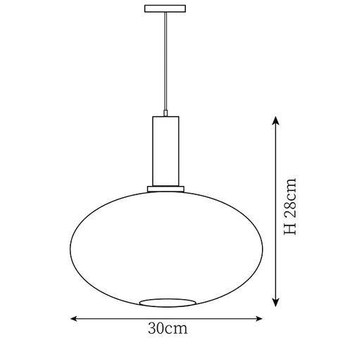 Modello C: ∅ 11,8″ x H 11″ / Dia 30cm x H 28cm