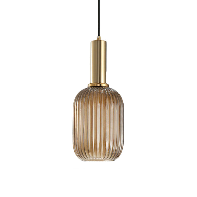 Ovale Pendelleuchte aus Schilfglas