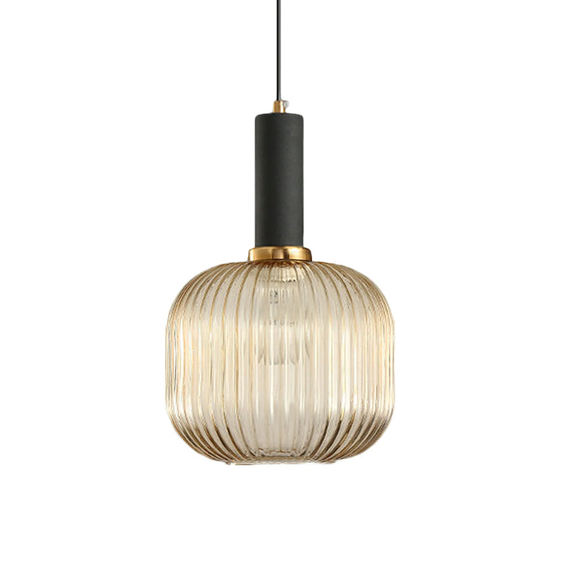 Ovale Pendelleuchte aus Schilfglas
