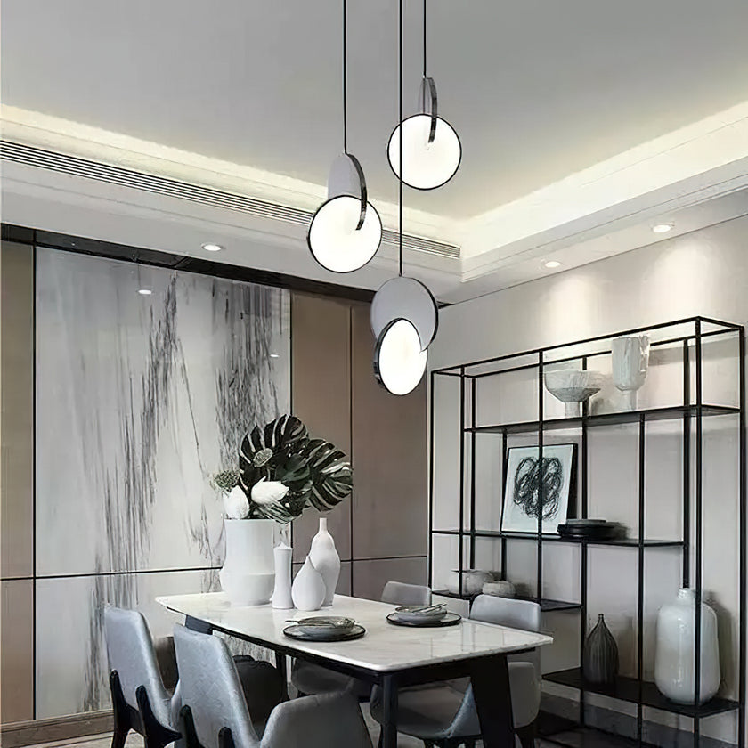 Overlapping Circular Pendant Light