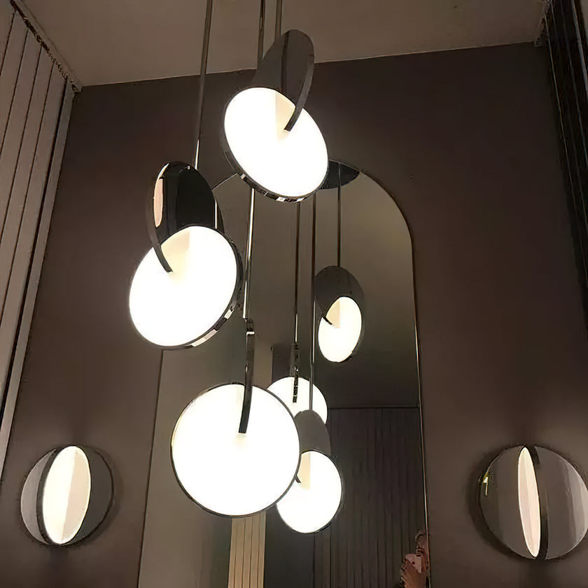 Overlapping Circular Pendant Light