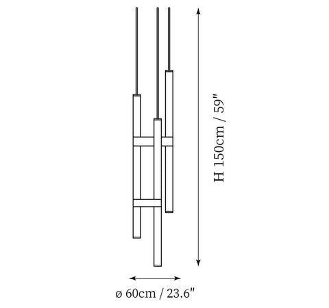 Model C: L 23.6″ x H 59″