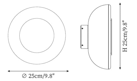 Pendulum Wall Lamp — Dimension drawings 1