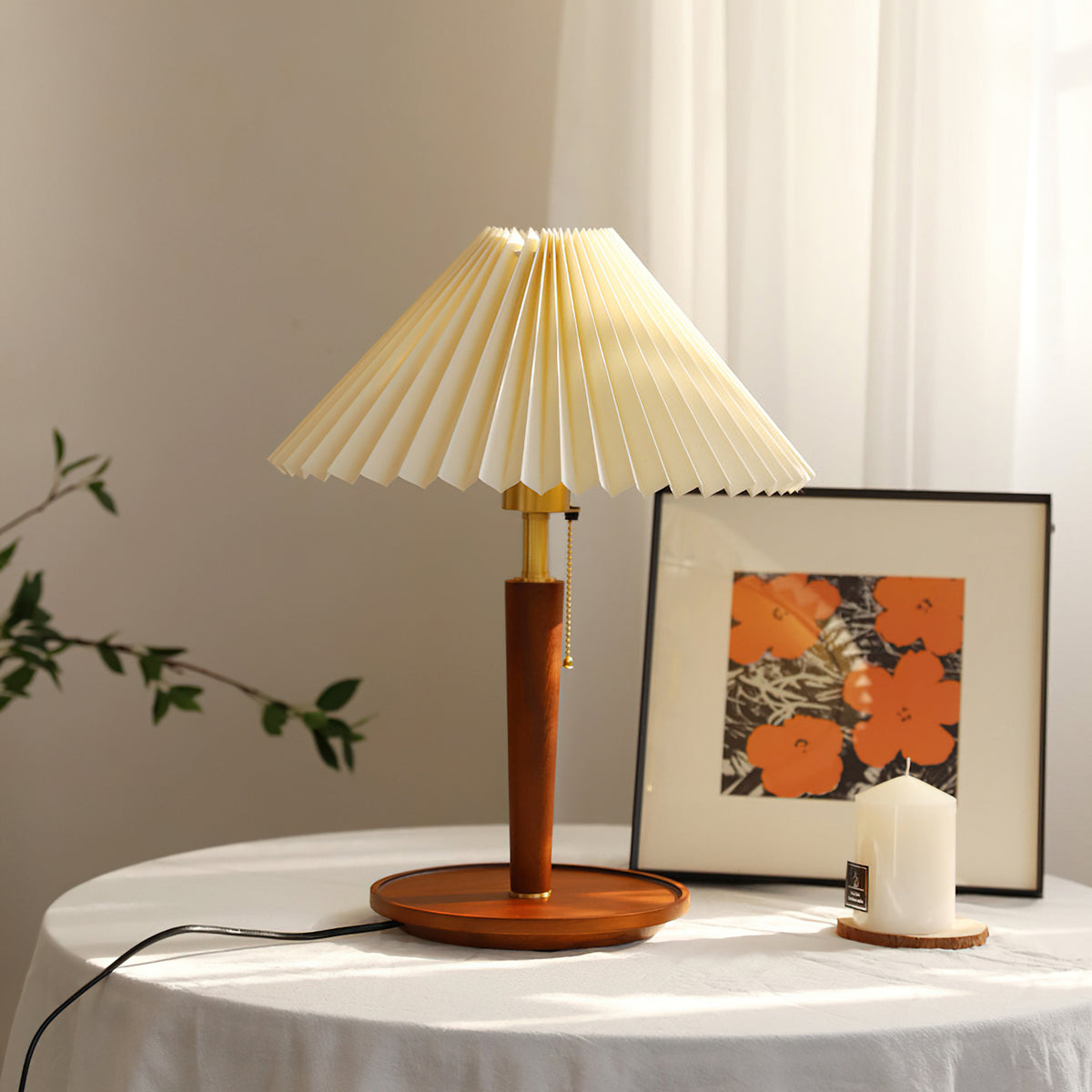Perla Pleated Table Lamp – detail 2