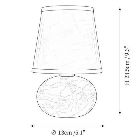 Petrina Table Lamp — Dimension drawings 1