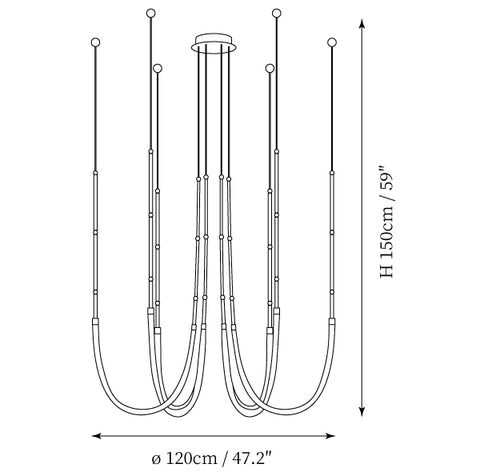Model C: ∅ 47.2″ x H 59″