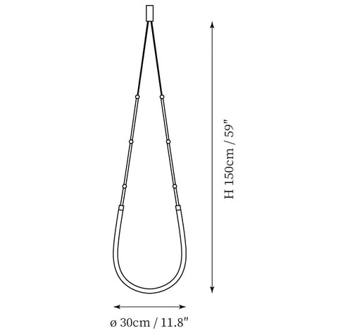 Model D: ∅ 11.8″ x H 59″