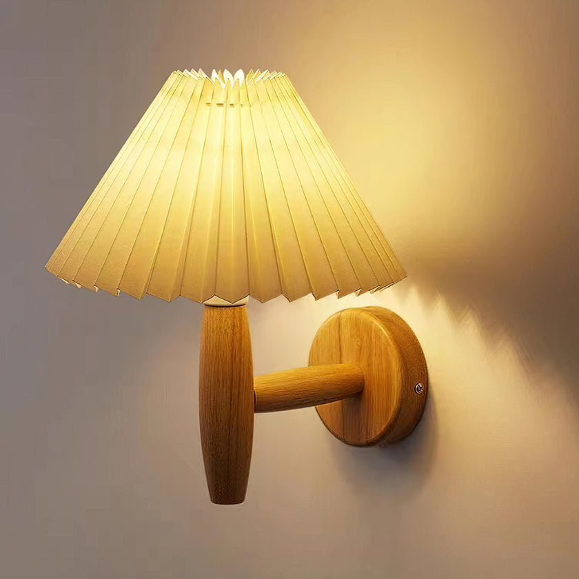 Pleated Umbrella Wall Lamp