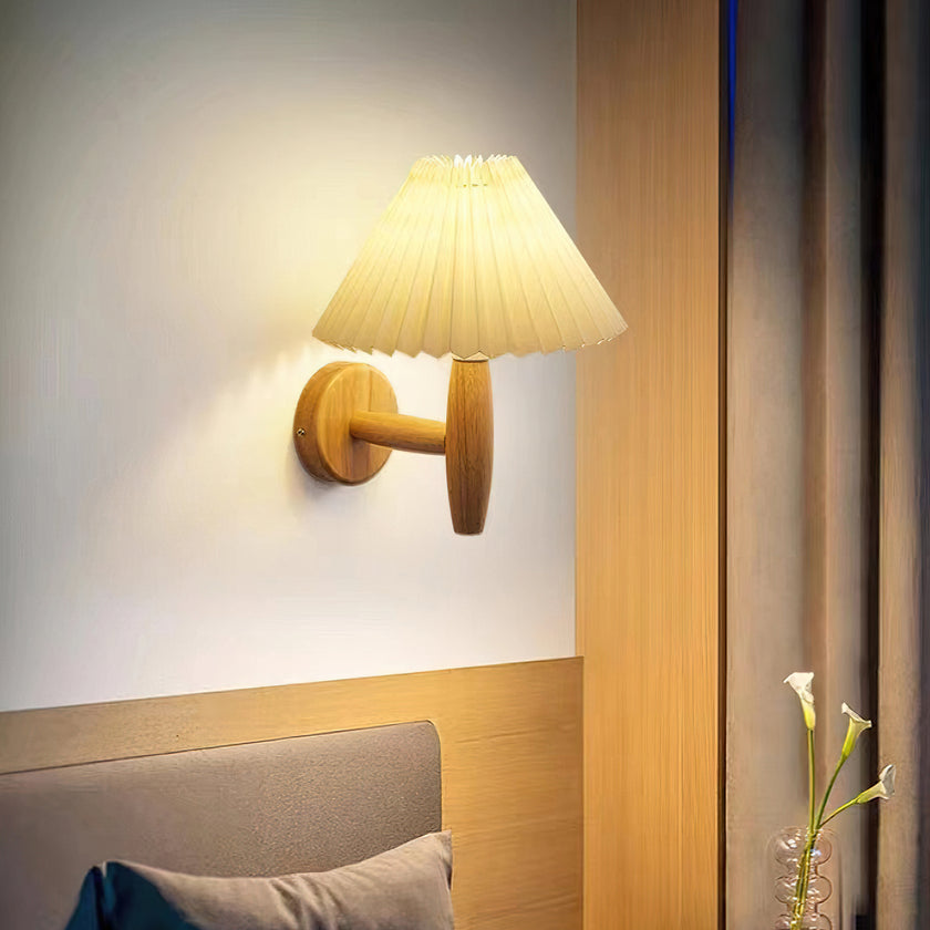 Pleated Umbrella Wall Lamp