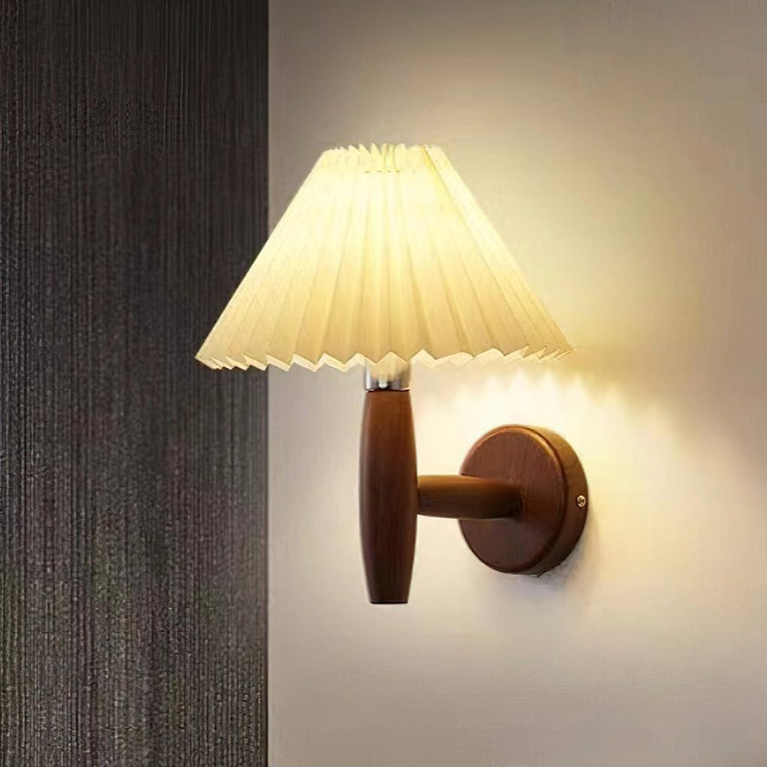 Pleated Umbrella Wall Lamp