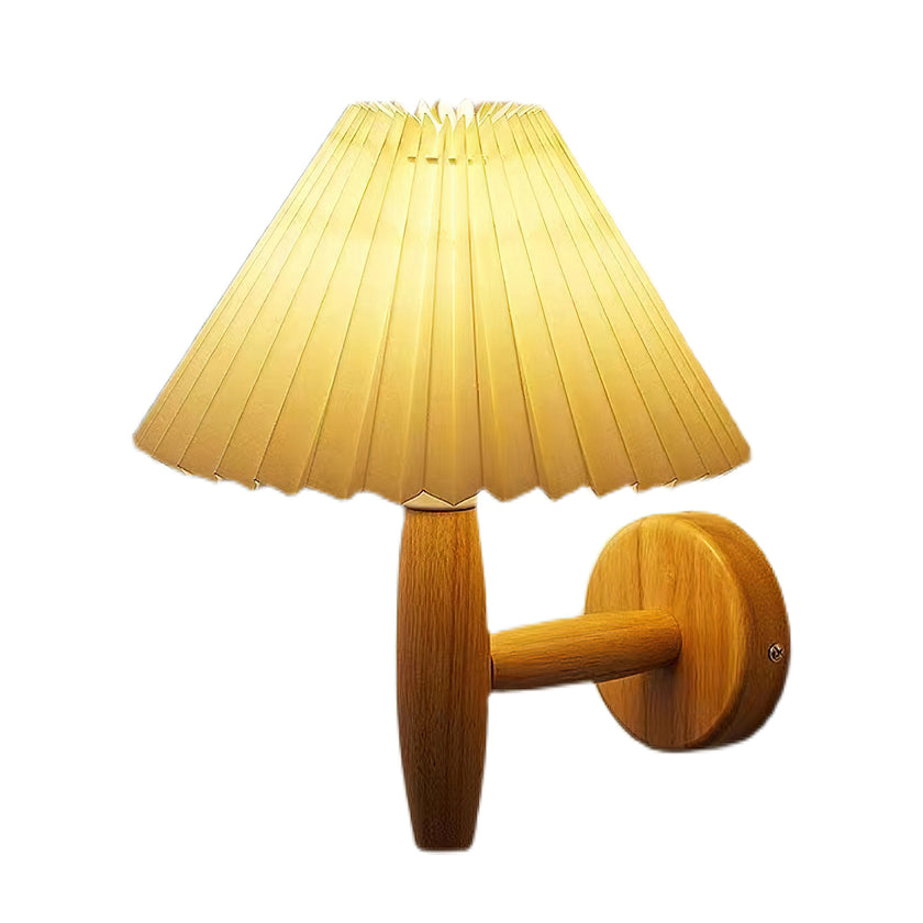 Pleated Umbrella Wall Lamp