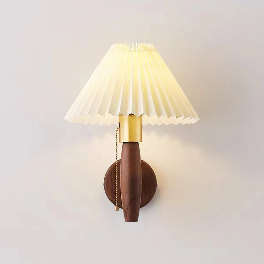 Pleated Umbrella Wall Lamp