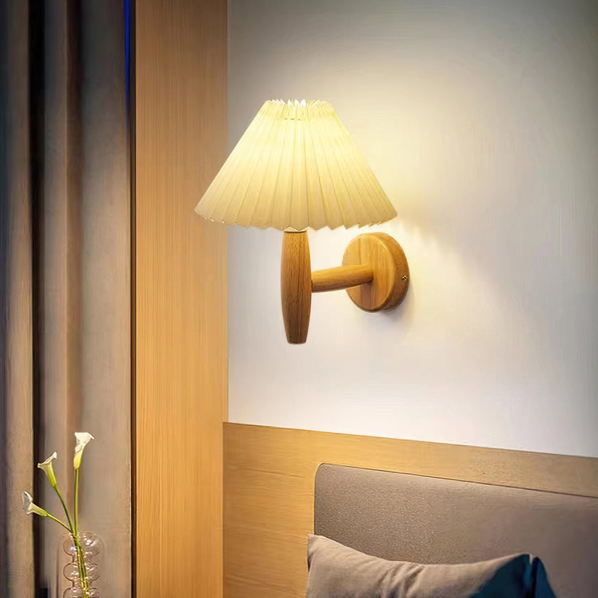 Pleated Umbrella Wall Lamp