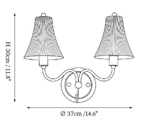 2-Lights: Dia 37cm x H 30cm