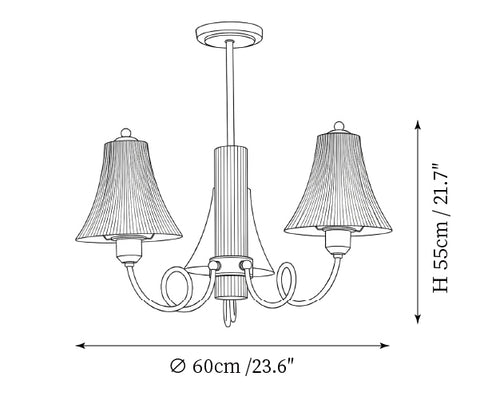 Lustre Plicatia — Plans de dimensions 1