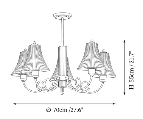 Lustre Plicatia — Plans de dimensions 2
