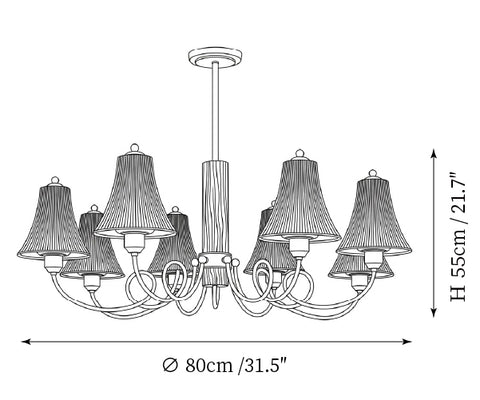 Lustre Plicatia — Plans de dimensions 3