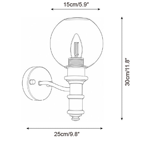 Modello G: L 15cmx W 25cm x H 30cm