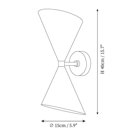 Pomitos Wandlamp — Dimensioentekeningen 1