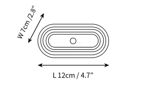 L 4.7″ x W 2.8″ x H 4.7″ / L 12cm x W 7cm x H 12cm