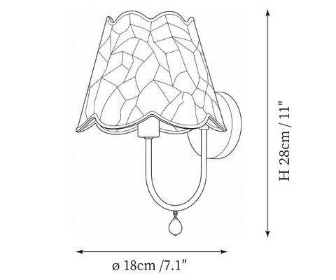 Pricata Wall Sconce — Dimension drawings 1
