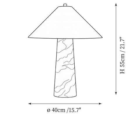 Pylonia Table Lamp — Dimension drawings 1