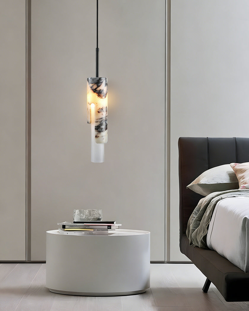 Hängelampe aus Ramson-Marmor