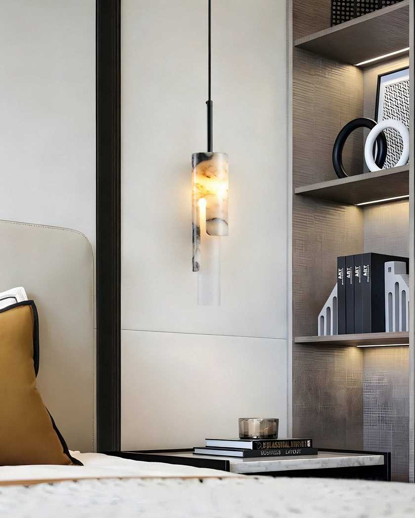 Hängelampe aus Ramson-Marmor