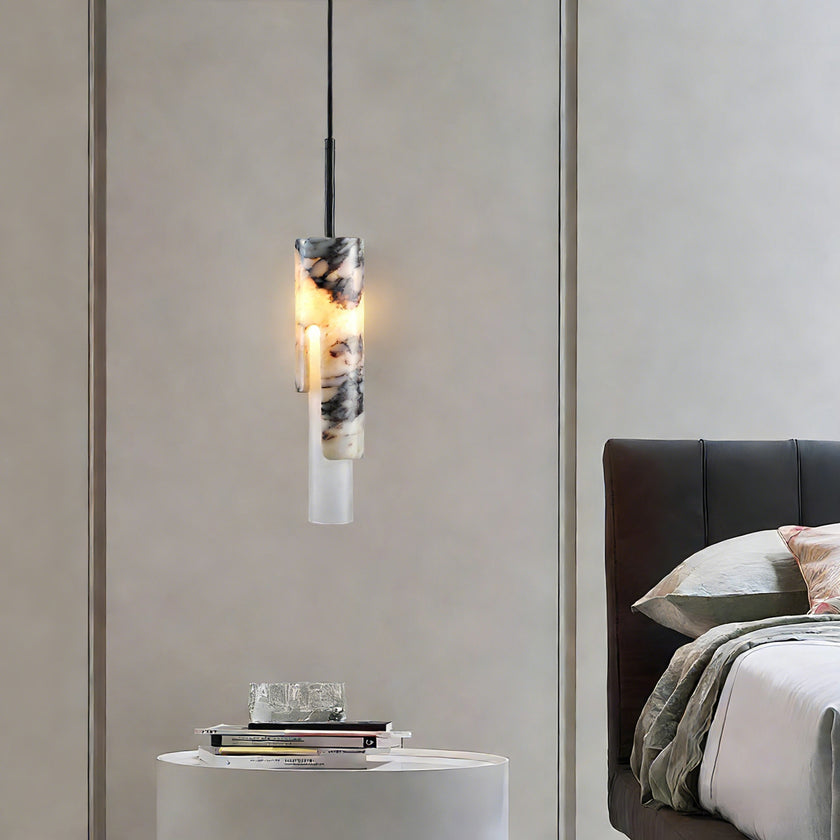 Hängelampe aus Ramson-Marmor