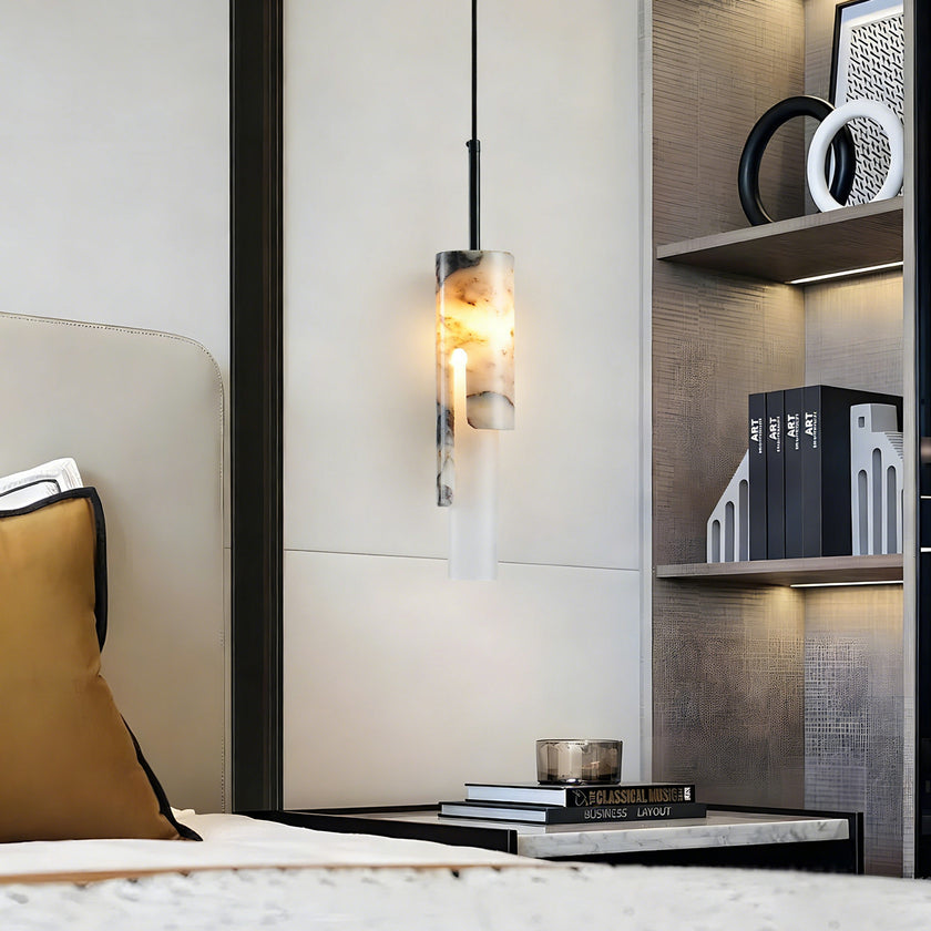 Hängelampe aus Ramson-Marmor