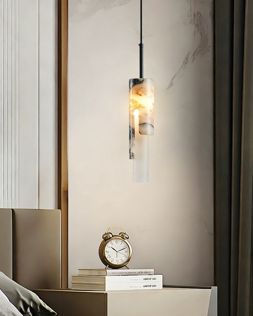 Hängelampe aus Ramson-Marmor