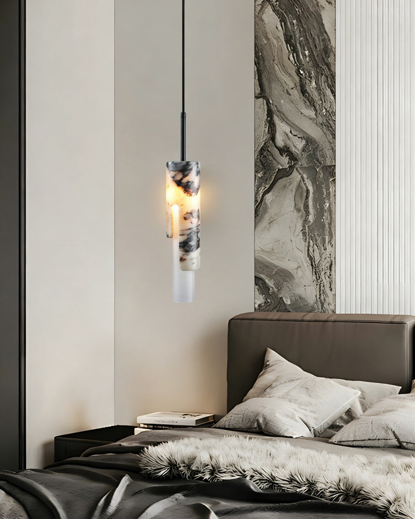 Hängelampe aus Ramson-Marmor