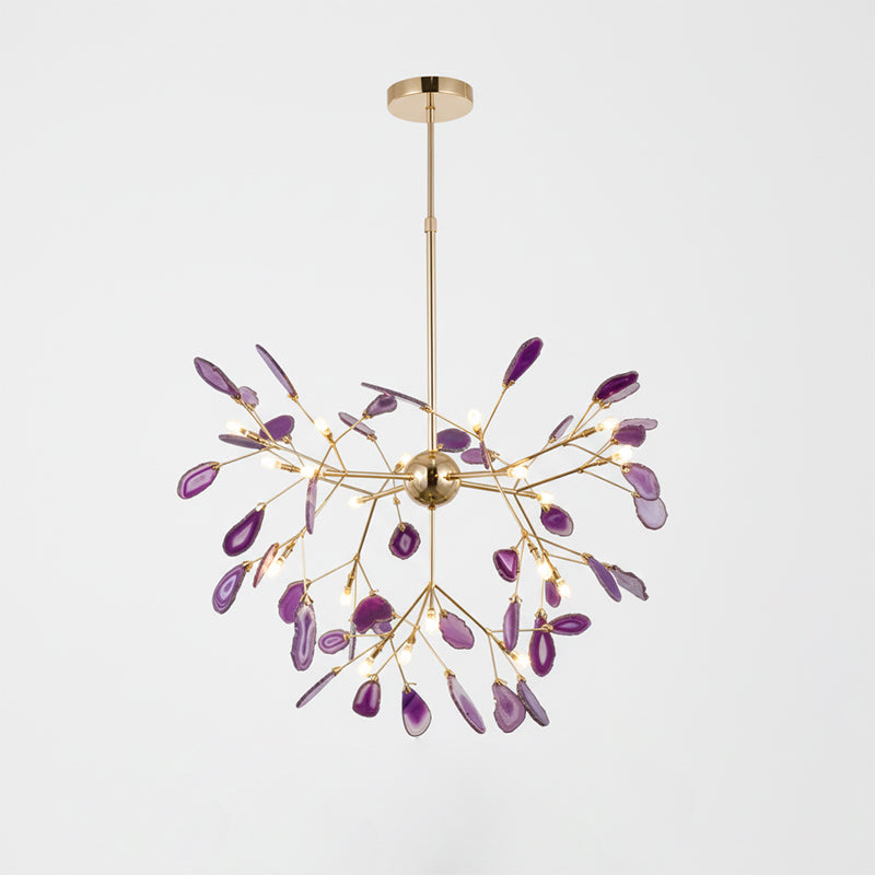 Lustre en flocons d'agate