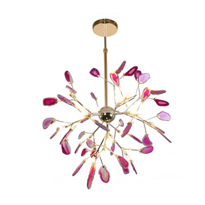 Lustre en flocons d'agate