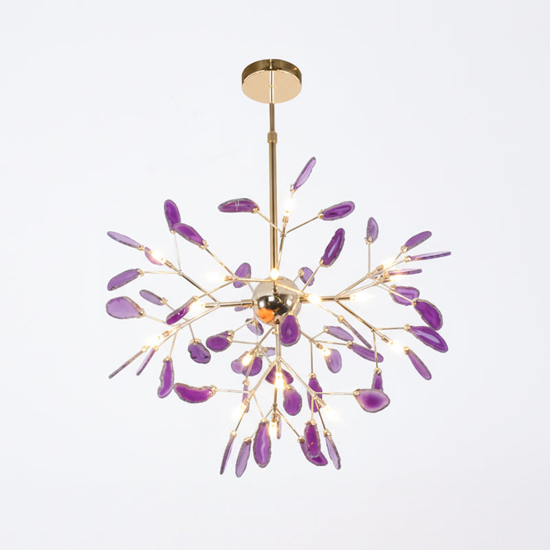 Lustre en flocons d'agate