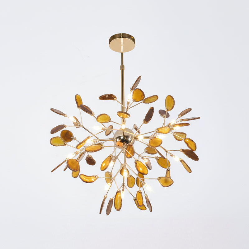 Lustre en flocons d'agate