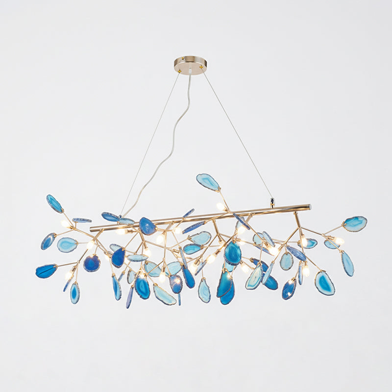 Lustre en flocons d'agate