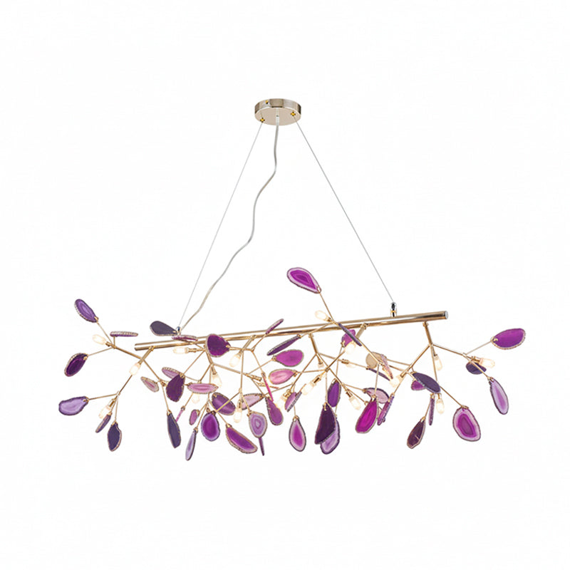 Lustre en flocons d'agate
