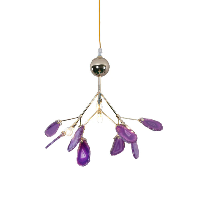 Lustre en flocons d'agate