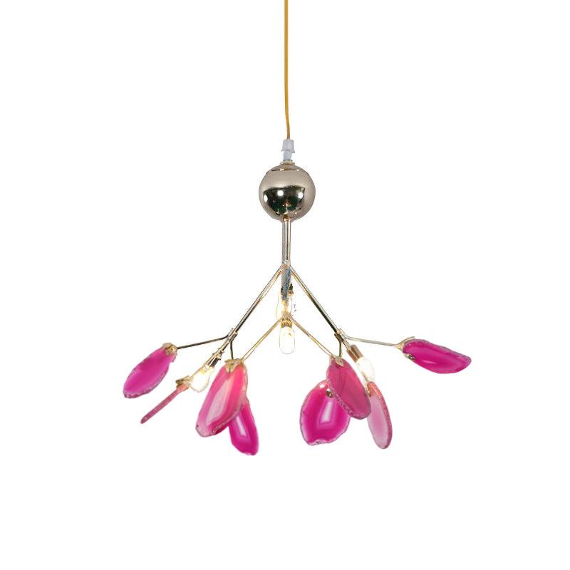 Lustre en flocons d'agate