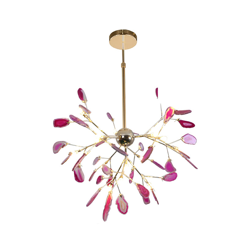 Lustre en flocons d'agate