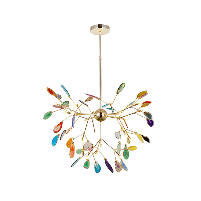 Lustre en flocons d'agate